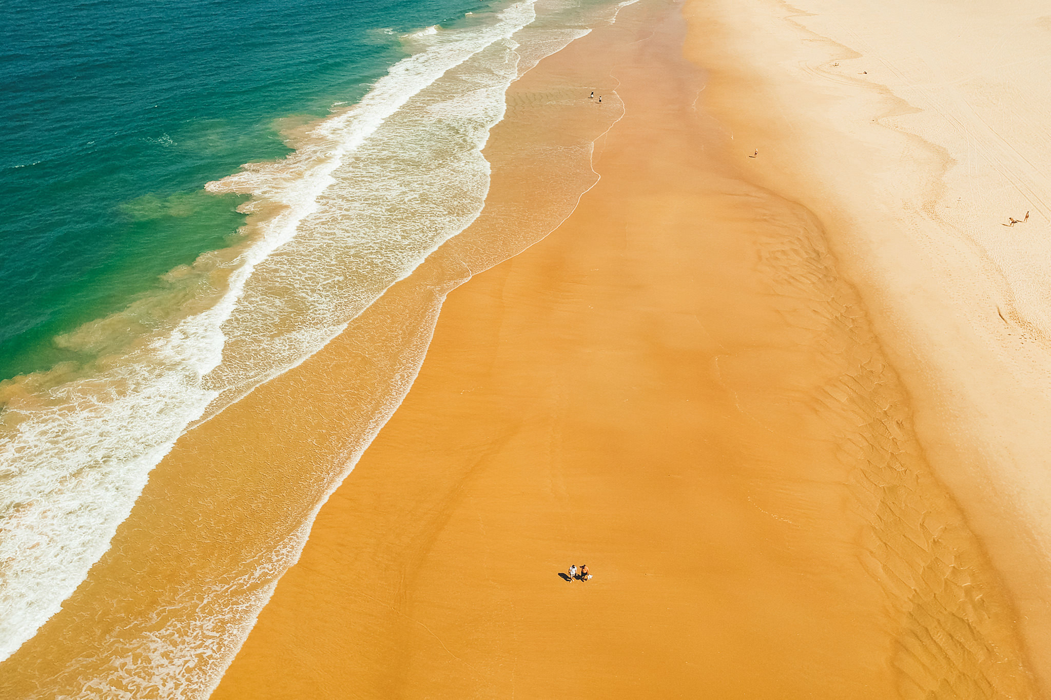 Drone Shot of beach at Gold Coast