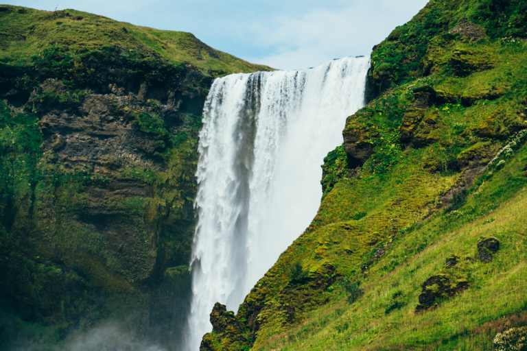 Skógafoss, Gljúfrabúi and Kvernufoss on the South Coast of Iceland